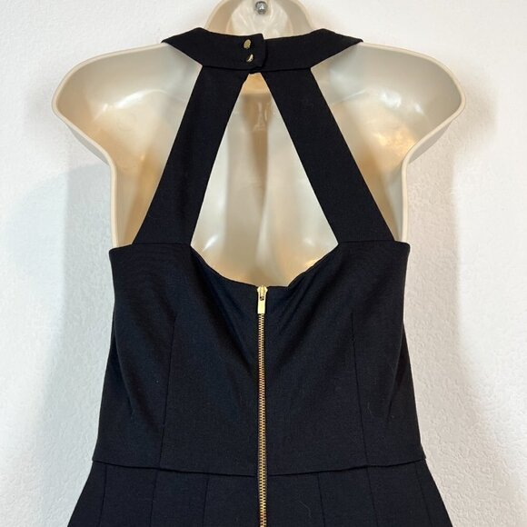Banana Republic Black Dress Classic Fit and Flare Open Back Size 2 - Picture 5 of 10